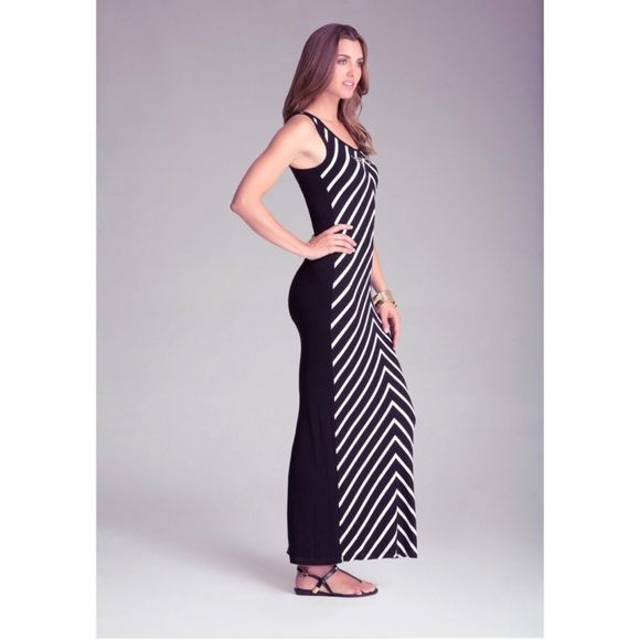 BEBE Color Block Maxi Dress | Size M - Picture 2 of 3